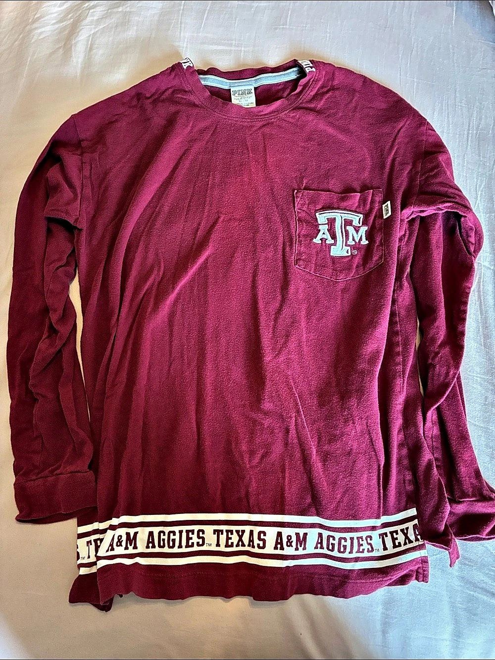 PINK Texas A&M Aggies Long Sleeve Tee Size XS